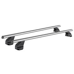 MENABO Ολοκληρωμένο Σετ Μπάρες Οροφής Αλουμινίου OMEGA M 112 cm σε Ασημί Χρώμα για Renault Megane Scenic 5 doors 1997>1999 - 2 τεμ. (9850/MB+13460/MB)