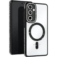 MagSafe TPU Glitter and Strass Case protect lens Samsung Galaxy A57 Black
