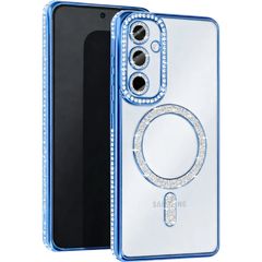 MagSafe TPU Glitter and Strass Case protect lens Samsung Galaxy A37 Blue