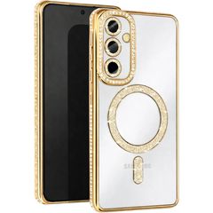 MagSafe TPU Glitter and Strass Case protect lens Samsung Galaxy A57 Gold