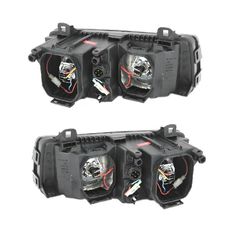 Μπροστινά Φανάρια Set Για Bmw 3 E36 92-98 CoupeCabrio Angel Eyes Μαύρα H7H7 Depo-thumb-3