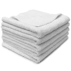 Work Stuff Gentleman Basic Microfiber Towel 40x40 350gsm Πετσέτα Detailing Άσπρο ΣΕΤ 5ΤΜΧ WS065