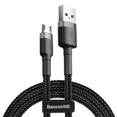 Baseus Καλώδιο MicroUSB Cafule 2.4A 1m (Γκρι/Μαύρο)