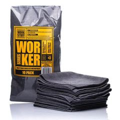 Work Stuff Worker Microfiber 40x40 320gsm Πετσέτα Detailing Γκρι ΣΕΤ 10ΤΜΧ WS098