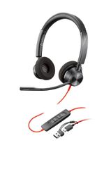 HP Poly Blackwire 3320 Stereo USB-C Headset +USB-C/A Adapter-thumb-4