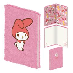 Hello Kitty My Melody A5 plush notebook