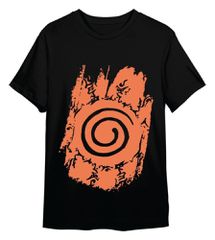 Naruto Shippuden T-Shirt Retro Logo Black Size S