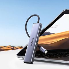 Ugreen USB Type-C HUB - 4× USB 3.2 Gen 1 Silver-thumb-3