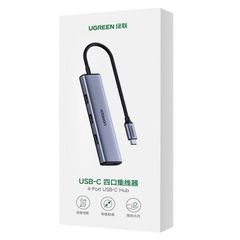Ugreen USB Type-C HUB - 4× USB 3.2 Gen 1 Silver-thumb-4