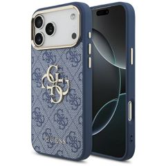 Guess 4G Big 4G Classic Logo Case for iPhone 18 Pro Max / 17 Pro Max - Blue and Gold