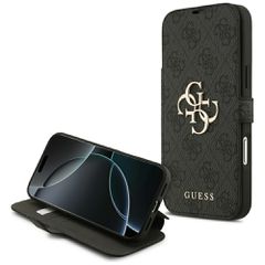 Guess Book 4G Metal Logo Case for iPhone 18 Pro Max / 17 Pro Max - Black