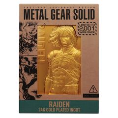 Metal Gear Solid 2 - 24K Gold Plated Raiden Ingot-thumb-4
