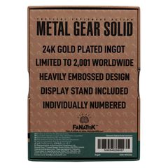 Metal Gear Solid 2 - 24K Gold Plated Raiden Ingot-thumb-3
