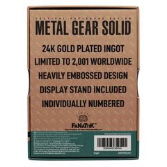 Metal Gear Solid 2 - 24K Gold Plated Snake Ingot-thumb-1