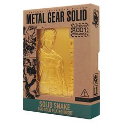 Metal Gear Solid 2 - 24K Gold Plated Snake Ingot-thumb-2