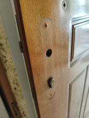 Εξώπορτα Λευκή - Καφέ 211Χ99-thumb-3