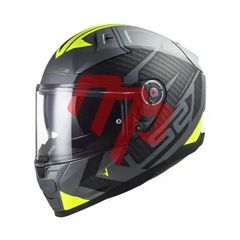ΚΡΑΝΟΣ LS2 FULL FACE VECTOR II FF811 SPLITTER MATT TITANIUM H-V YELLOW ECE 22.06