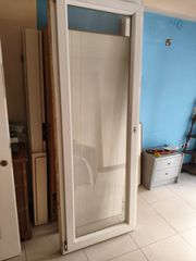 Μπαλκονόπορτα PVC (Ανοιγόμενη-Ανακλινόμενη) με Διπλό Τζάμι – Διάσταση 218 x 80 cm