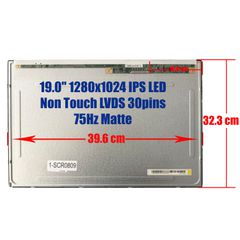 Οθόνη Desktop - Screen monitor για MV190E0M-N10 SD10W75352 AM-12801024DTZQW-00 LM190E0A-SLA1 LM190E0C-SLA1 19.0" 1280x1024 SXGA IPS LED Non Touch LVDS 30pins 75Hz Matte ( Κωδ.1-SCR0809 )-thumb-2