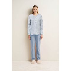 Vamp Γυναικεία Πυτζάμα Βαμβάκι Blue Serene Winter '26