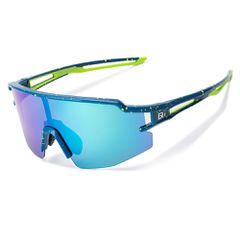 Rockbros Polarized Cycling Glasses with UV Protection and Corrective Insert Blue Lenses - Blue