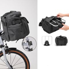 Rockbros H46 Backpack Saddlebag Handlebar Bag - Gray-thumb-2
