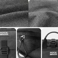 Rockbros H46 Backpack Saddlebag Handlebar Bag - Gray-thumb-4