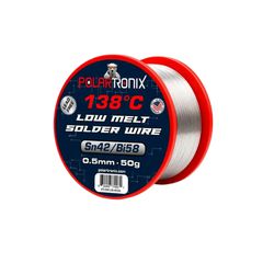 Κόλληση Χαμηλής Θερμοκρασίας PolarTronix Sn42/Bi58 138°C (0.5mm) 50g
