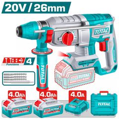 Πνευματικό Πιστολέτο TOTAL Μπαταρίας Li-ion 20V/26mm Σέτ με 2 Μπαταρίες 4Ah BL Motor Επαγγελματικό ( TRHLI262085E )