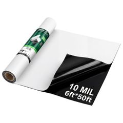 VEVOR Πλαστικό Φύλλο 0,25 mm 1,83 x 15,24 m Βαρέως Τύπου Ρολό Πολυαιθυλενίου, Χοντρό Πανί Βαφής, Κάλυμμα Πολυαιθυλενίου για Χώρο Έρπυσης, Φράγμα Υδάτων, Έλεγχος Ζιζανίων, Κήπος, Ασπρόμαυρο