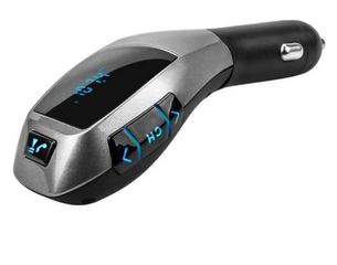 FM Transmitter X5 Με Bluetooth Micro-sd Και Οθόνη LCD Μαύρο/Ασημί