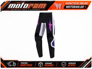 ALPINESTARS(MX) PANT YTH FLUID GRID BLK/GY/PU 3740926-1568-24