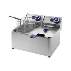 Ηλεκτρική Φριτέζα Διπλή 6kW Χωρητικότητας 2x4lt 47x42x33cm Hendi Blue Line 205846