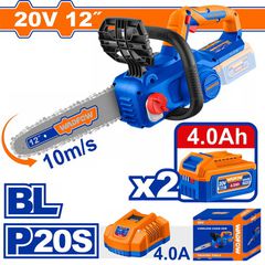 Wadfow WCLP5121E Σετ Αλυσοπρίονο Μπαταρίας Li-ion 20V / 12" / 4Ah / 2 Μπαταρίες Brushless Motor