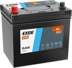Exide Μπαταρία Αυτοκινήτου EL605 EFB (60Ah/520A/Μ230×Π173×Υ222mm/Α)