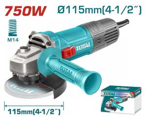 Τροχός Γωνιακός TOTAL Ηλεκτρικός 750W - 115mm Επαγγελματικός ( TG10711556E )