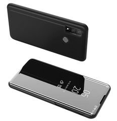 POWERTECH θήκη Clear view MOB-1515, Huawei P Smart 2020, μαύρη