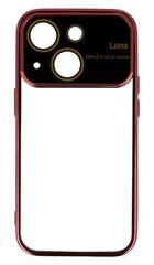 POWERTECH θήκη Electro Lens MOB-1946 για iPhone 15, διάφανη-βυσσινί