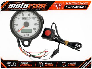 DRAG SPECIALTIES SPEEDO BLK 2.4 PROG WHT 21-6893BDSWNU