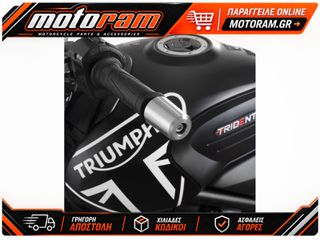 R Racing Bar Ends Stainless Steel - Triumph
