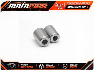 R Racing Bar Ends Stainless Steel - Kawasaki
