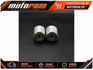 R Racing Bar Ends Stainless Steel - Suzuki GSX-S1000