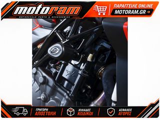 R RACING Aero Crash Protectors - Black MV Agusta Brutale 1000 RR