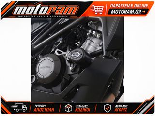 R RACING Aero Crash Protectors - Black Honda CBR125R