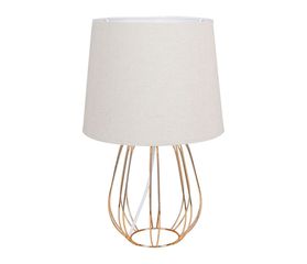 Ostaria Λάμπα Μεταλλική 'LucioLes' Μπεζ- Χρυσή H41cm -37536