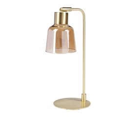 Ostaria Λάμπα μεταλλική και γυάλινη 'Lola' χρυσή E14 40w 150cm -33045