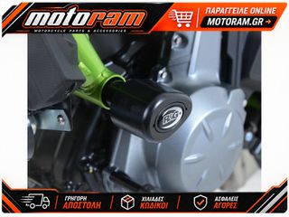 R RACING Aero Crash Protectors White Kawasaki Z650