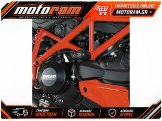 R RACING Aero Crash Protectors Black Ducati Streetfighter 848
