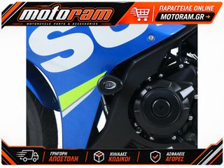 R RACING Aero Crash Protectors Black (Non-Drill Kit) Suzuki GSX-R250