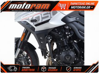 R RACING Aero Crash Protectors Black Triumph Tiger 1050 Sport